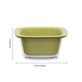 thumbnail image 3 of Kitchen Strainer and Colander Bowl Set - Food-Grade Material Double-Layer Stackable Design Fruit Vegetable Washing Basket, Green, JKODE, 3 of 9