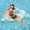 Vert Menthe 3K8, variante sur UsTZtai Chaise Flottante Gonflable pour Piscine, Fauteuil Inclinable en PVC avec Poignées Porte-Gobelets, Radeau de Flottaison d'Été