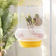 thumbnail image 3 of VONKY Birdcage Cover Mesh Elastic Opening Airy Seed Catcher Skirt Soft Ventilated Washable Reusable Netting Guard Protector White L, 3 of 9