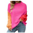 thumbnail image 2 of EGNMCR Chandails pour Femmes Grande Taille Col Rond Décontracté Manches Longues Imprimé, Cadeaux pour Femmes, 2 of 7