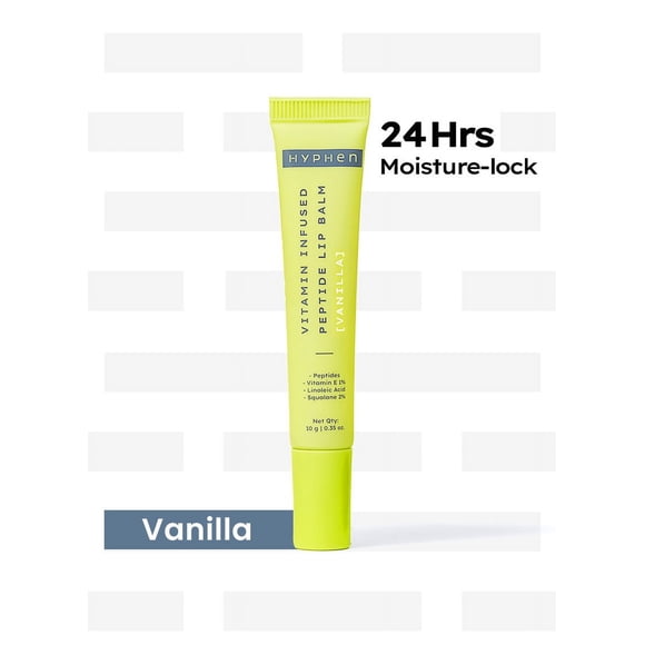 Hyphen Baume à Lèvres Peptidique Infusé à la Vitamine - Vanille pour Lèvres Sèches et Gercées / 10 g