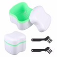thumbnail image 1 of Maytalsory 2pack/lot Denture Retainer Case Wide Application Easy To Carry Gentle Cleansing Orthodontic Case green, 1 of 6