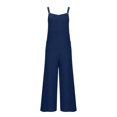 thumbnail image 3 of cfhntfmh Overalls for Women with Pockets Sleeveless Adjustable Strap Jumpsuit Loose Wide Leg Long Pants Rompers, 3 of 5