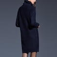 thumbnail image 4 of Womens Solid Color High Collar Casual Knit Sweater Dress, 4 of 8