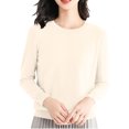 thumbnail image 1 of Yuyuzo Long Sleeve Shirts for Women Crewneck Ribbed Knit Sweater Tops Solid Color Loose Pullover, 1 of 5