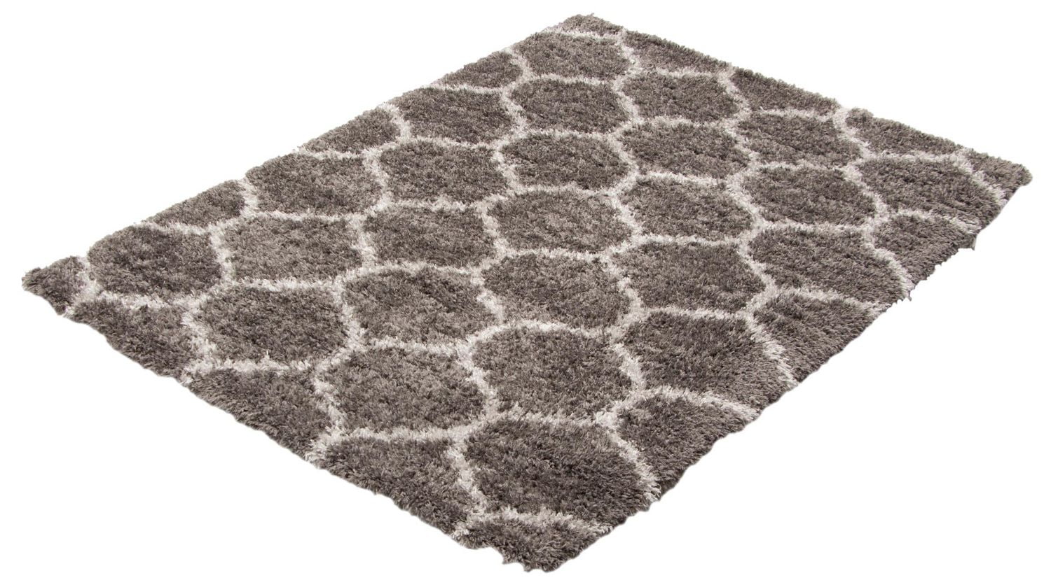 ECARPET Super Soft Shag Area Rug for Living Room, Bedroom and Basement, Trellis Design