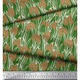 thumbnail image 2 of Soimoi Green Velvet Fabric Dot & Flower Hand Drawn Decor Fabric Printed BTY 58 Inch Wide, 2 of 3