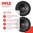 thumbnail image 2 of Pyle PLPW10D 10" 2000W Car Subwoofer Audio Power Subs Woofers DVC 4 Ohm, 2 Pack, 2 of 7