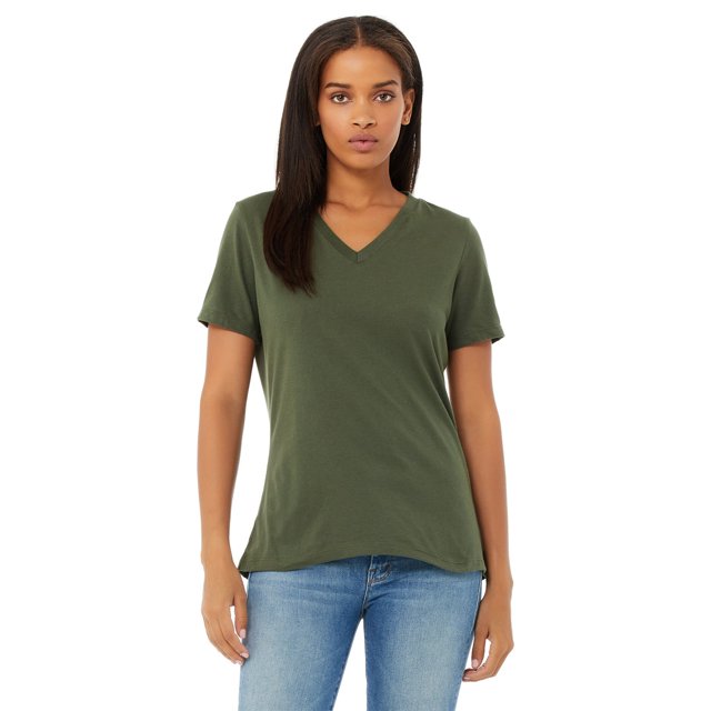 Bella + Canvas T-Shirt Décontracté Col en V pour Femmes
