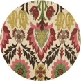 thumbnail image 1 of Ahgly Company Tapis d'Intérieur Ronds Transitionnels Jaunes Lavables à la Machine, 4 Pieds Rond, 1 of 7