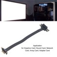 thumbnail image 3 of PCI E 3.0 1X To 1X Extension Cable, 20cm 90 Degree Right Angle PCI E 3.0 1X Extender Adapter Gold Plated Contact Immersion Gold Process 8Gbps  for Graphics Card, 3 of 7