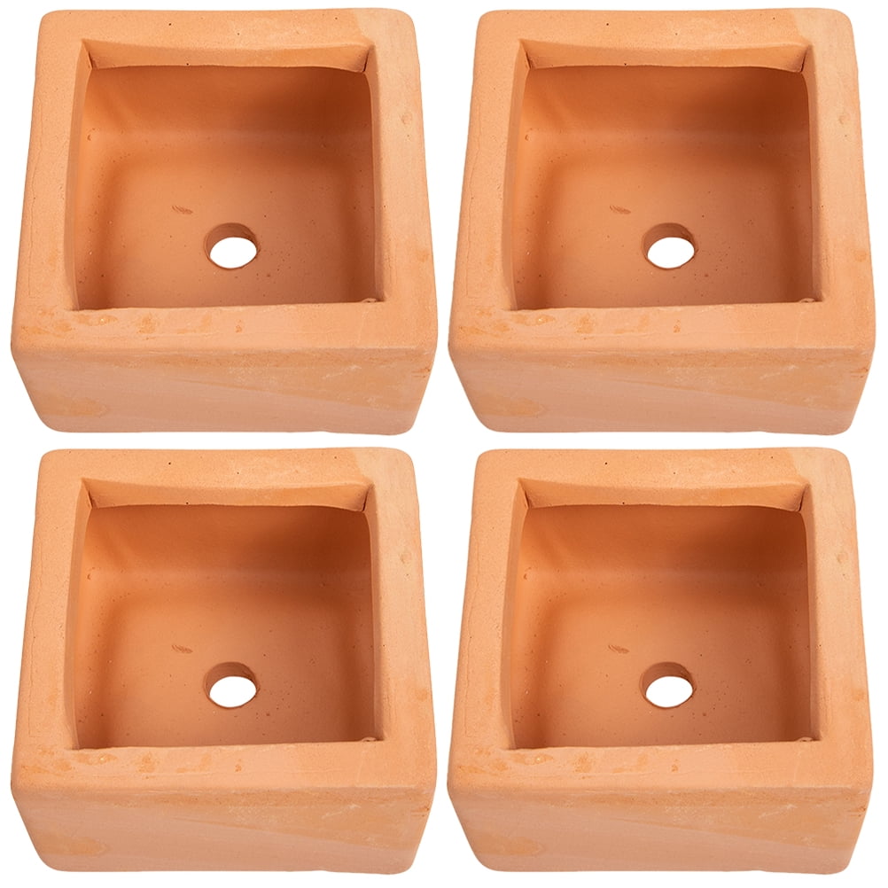 4Pcs Terracotta Planter Clay Planting Pot Terracotta Pots Succulent Plant Pot Desktop Flowerpot