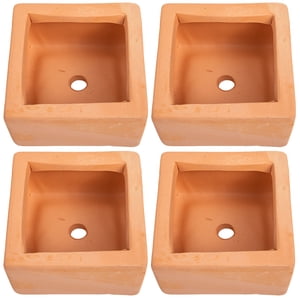 4Pcs Terracotta Planter argile Pot de plantation Terracotte Pots de plantes sucantes Pot de bureau de fleurs