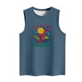 thumbnail image 4 of Débardeur pour Femmes Mode Décontractée Blouses Imprimées Baseball Col Rond T-Shirt Sans Manches, 4 of 4