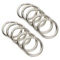 thumbnail image 1 of Unique Bargains 51x39x6mm Round Zinc Alloy Spring Gate O Ring Snap Clip Buckle, Silver Tone 10 Pack, 1 of 5