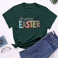 thumbnail image 4 of EGNMCR Chandail de Pâques Chandails pour Femmes Imprimé de Pâques T-shirt à Col Rond pour Femme Mode et Confortable Haut de Chemise pour Femme Haut/chemise à Manches Courtes à Col Rond T-Shirts pour Femmes, 4 of 7