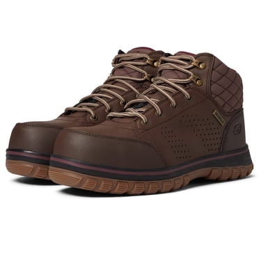 Skechers Women's Work McColl Comp Toe Boot, Brown, 8.5