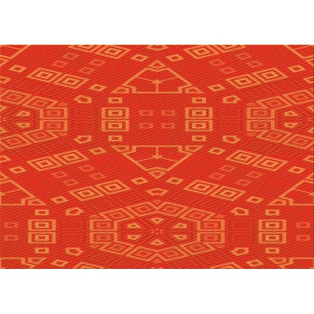 Ahgly Company Tapis d'Intérieur Rectangulaire Transitionnel Orange Rouge Orange Lavable à la Machine, 8 Pieds x 10 Pieds