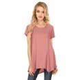 thumbnail image 1 of Womens Short Sleeve Scoop Neck Flowy Tunic Top - Made in USA, Medium, 1 of 1