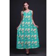 thumbnail image 4 of Bimba Robe Maxi à Bretelles Spaghetti Sans Manches pour Femmes en Rayonne à Imprimé Floral, Coupe Évasée - Grand, 4 of 5