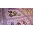 thumbnail image 3 of BabyFad Ensemble de Literie pour Bébé Fille de 9 Pcs Style Safari dans la Jungle avec Mobile Musical – Violet, Éléphants et Girafes, 100 % Coton, Déco de Chambre de Bébé, 3 of 4