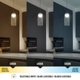 thumbnail image 3 of Artika Mirah Modern Mid-Century LED Pendant Light, Matte Black, 3 of 9