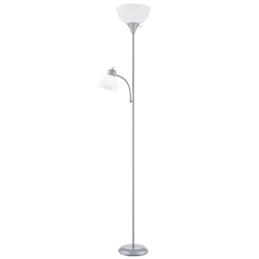 Mainstays 72 In Silver Finish Combo Floor Lamp