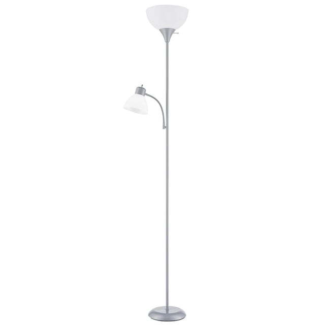 Mainstays 72 In Silver Finish Combo Floor Lamp