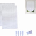 thumbnail image 1 of Garayma 2PCS Ripple Shape Temporary Light Filtering Paper Shades for Windows, Cordless No Drill Self Adhesive Pleated Paper Blinds Free Cut Size 50% Light Filtering Shades for Room Bedroom Kitchen, 1 of 8