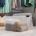 thumbnail image 4 of IRIS 56L Clear Latch Box, Stackable Plastic Storage Bins with Lids, 4 Pack, 4 of 8