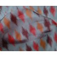 thumbnail image 4 of oneOone Silk Tabby Fabric Argyle Ikat Print Sewing Fabric BTY 42 Inch Wide, 4 of 4