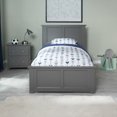 thumbnail image 2 of Madison Twin Wood Foundation Bed with Matching Footboard in Grey, 2 of 6