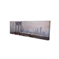 thumbnail image 1 of Pont de Brooklyn avec Passantsby - Toile 20"x60 Pouces - Impression à la Demande, 1 of 5