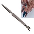 thumbnail image 4 of Nail Cuticle Pusher, Nail Shaping Tweezers  Portable Double End  For Manicure For Beauty Salon Ruthenium Black, 4 of 8