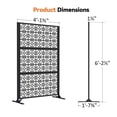 thumbnail image 2 of Modern Shade Écran d'Intimité en Métal 4 X 6 Pi, Design Modulaire Artistique, Clôture de Patio Extérieure Autoportante Résistante aux Intempéries et Séparateur de Jardin (Écho à Treillis), 2 of 7