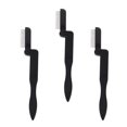 thumbnail image 1 of 3 Pcs Brosse à Cils Pliable Peigne Mini Peigne à Sourcils Outils de Maquillage (Noir), 1 of 7