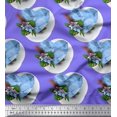 thumbnail image 1 of Soimoi Rayon Fabric Tropical Flower & Heart Decor Fabric Printed Yard 56 Inch Wide, 1 of 3