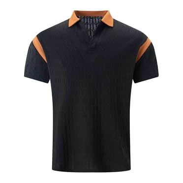 FhsagQ Men's Shirts Men Shirts Tops Men'S Top Fashionable Solid Color Loose Fit Men Shirts Tops 10 Super Fit Mens Shirts Black S