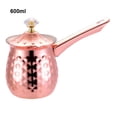 thumbnail image 3 of Youkk Casserole Turque Tasse en Acier Inoxydable Ensemble de Tasses à Café 12 Pcs Tasses à Café Turc Casserole à Oreilles Chaudes Main Rose Or 600 ml, 3 of 6