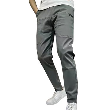Ketyyh-chn99 Men's Pants Big and Tall Pants for Men Linen Pants Lightweight Loose Harem Capri Pants Dark Gray,36