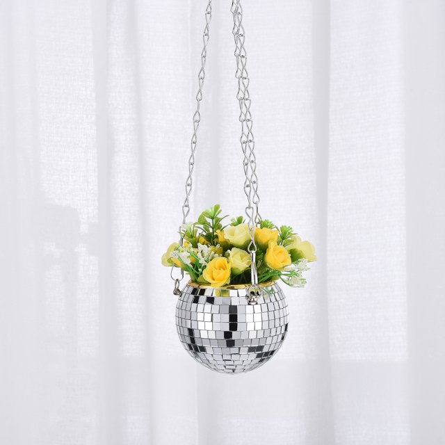 <p>Mirror Ball Flower Pot Ball Hanging Pot</p>