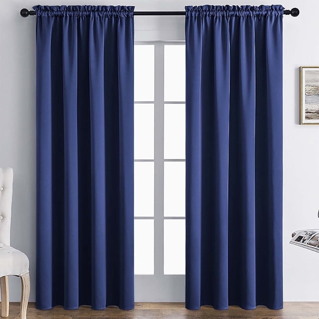 Birdeem Rideaux Occultants pour Chambre, Style à Passe-Tringle avec Effet Assombrissant et Réduction du Bruit, Panneau de Rideau Élégant, Largeur 63 Pouces x Hauteur 52 Pouces