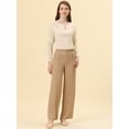 thumbnail image 2 of INSPIRE CHIC Women's Work Chiffon Keyhole Neck Elegant Top Apricot S, 2 of 5