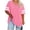 Pink, variant on AherBiu Plus Size T-Shirts for Women V Neck Summer Loose T Shirts Oversized Casual Basic Short Sleeve Tops Tees