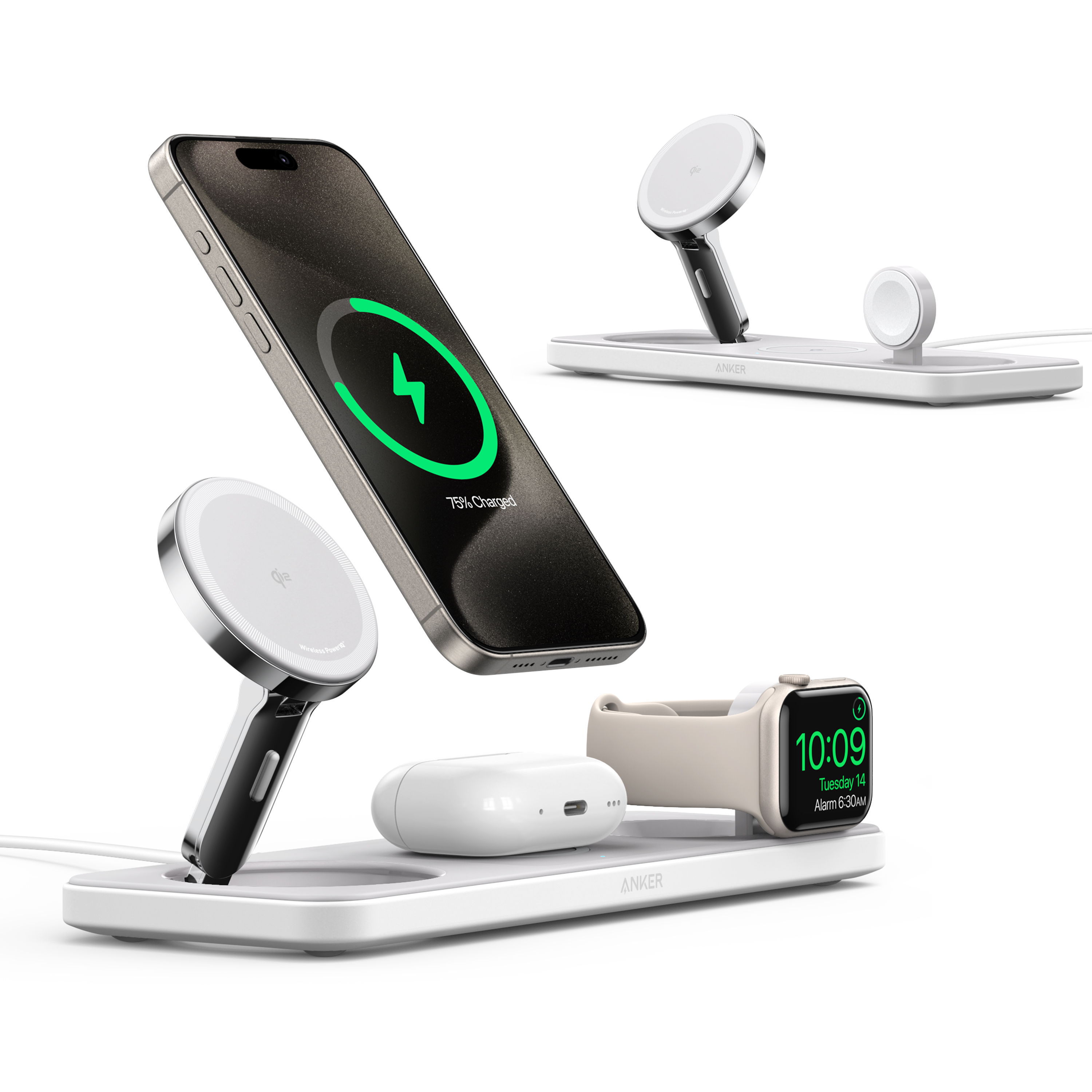 Anker Anker MagGo Wireless Charging Station (15W, 3-in-1 Pad) Qi2
