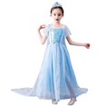 thumbnail image 1 of HAWEE Snow Queen Costumes Ice Princess Princess Fancy Dress Up Long Train Party Outfit, 1 of 7