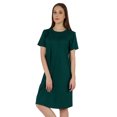 thumbnail image 4 of Inkmeso Robe T-Shirt d'Été Décontractée Unie pour Femmes, Coupe Ample, Tunique à Manches Courtes, Robe de Nuit, 4 of 7