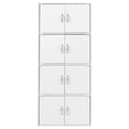 thumbnail image 3 of Hodedah HID 44 Armoire de Rangement Fermée à 8 Portes pour la Maison et le Bureau, Blanc, 3 of 8