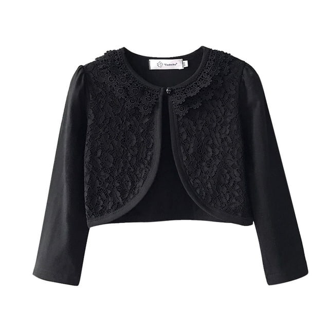 XZNGL Tout-Petits Enfants Bébés Petites Filles Dentelle Princesse Boléro Cardigan Châle Hauts Vêtements