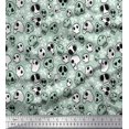 thumbnail image 1 of Soimoi Rayon Fabric Crossbone & Skull Halloween Decor Fabric Printed Yard 42 Inch Wide, 1 of 3